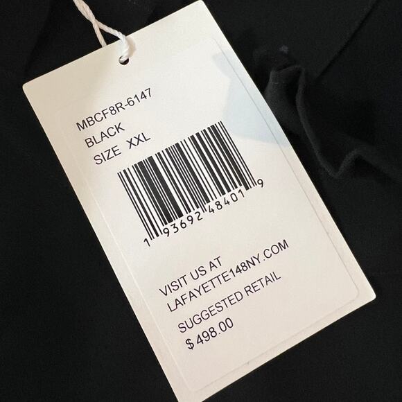 Lafayette 148 Blouse Ruffle High Neck Button Back Women Size XXL NEW - Picture 12 of 13